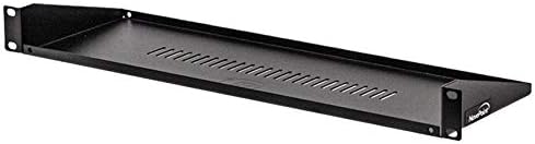 NavePoint Rack Mount Keyboard Shelf Shelves 19 Inch 1U Black 6 Inches (150mm) deep - Black