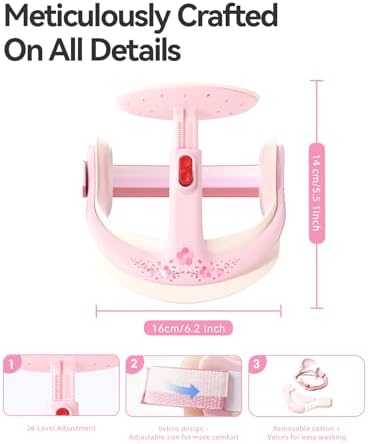 Neck Posture Corrector, Adjustable Cervical Collar for Pain Relief, Pink