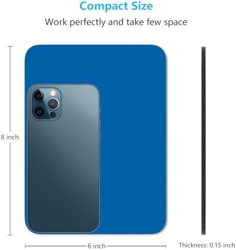Dapesuom Small Mouse Pad, 6 x 8 Inch Thick Rubber Premium-Textured Non-Slip Portable & Washable Mini Mouse Mat for Women Men Wireless Laptops Keyboard Tray Gaming Computer Office Travel, Dark Blue