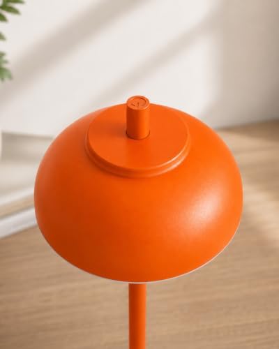 Orange Cordless Table Lamps, Rechargeable LED Touch Lamp, 2 Pack