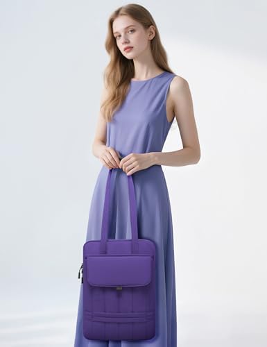 HYZUO 15-16 Inch Puffy Laptop Case Sleeve Padded Handbag, Midnight Purple