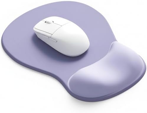 eulps Mouse Pad with Gel Wrist Rest, Ergonomic Comfortable Computer Wrist Support for Laptop, Pain Relief Mousepad with Non-Slip PU Base for Office & Home (02Purple)