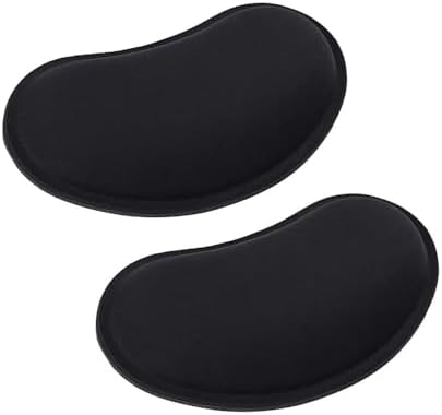 MXCOIRTP Wrist Rest for Mouse, Ergonomic Memory Foam Wrist Cushion Support Pad, Mouse Wrist Pad with Non-Slip Base for Typing Pain Relief, Office, Home, Gaming, Computer, Black, 2PCS