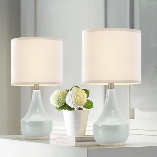 White Linen Small Drum Lampshade, 8.66" Top x 8.66" Bottom x 7.87" High Lamp Shade, Lamp Shade Replacement for Table and Floor Lamps, Pendant Light，Handcrafted Lampshade，Easy Assembly