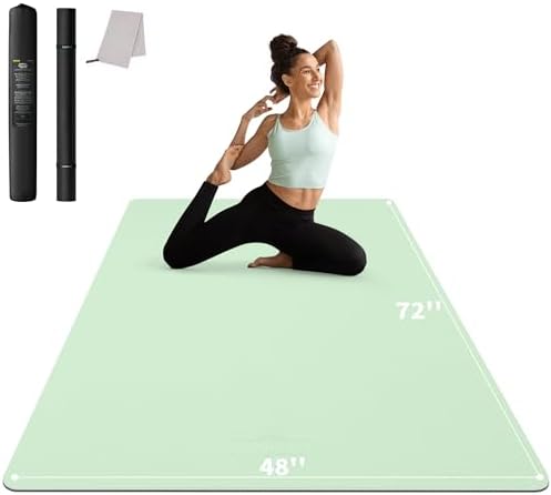 CAMBIVO 72''x48'' Large Yoga Mat, Extra Thick TPE Workout Mat