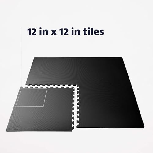 We Sell Mats Interlocking Foam Floor Tiles - 3/8" Thick Black 18-Pack
