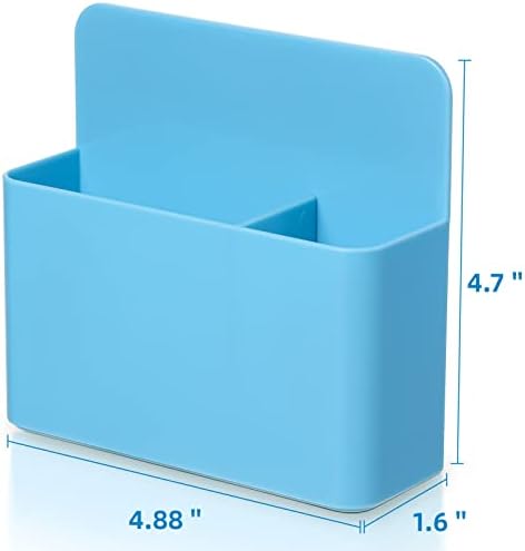Mabrasse 2p Magnetic Dry Erase Marker Holder,Pen and Eraser Holder for Whiteboard, Magnet Pencil Cup Utility Storage Organizer for Office, Refrigerator, Locker and Metal Cabinets (Blue)