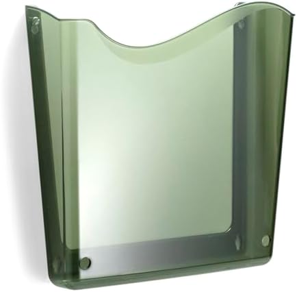 Officemate Vertical Letter Size Wall File, Single File Organizer, Smoke