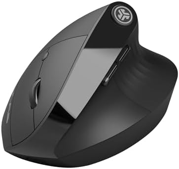 JLab JBuds Ergonomic Vertical Mouse, Wireless Bluetooth and USB dongle, Multi-Device, Customizable, Rechargeable