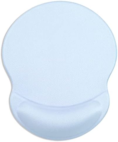 ITNRSIIET Ergonomic Mouse Pad with Gel Wrist Support Small Wrist Rest Smooth Surface Non-Slip PU Base Comfortable Office Supplies Pain Relief, 8.7 x 7.2 inches, Blue