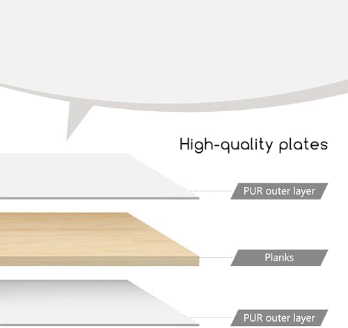 Jerry & Maggie Desktop Organizer Office Storage Rack Adjustable Wood Display Shelf Free Style Double H, Multi-Functional Mini Bookshelf for Desk Natural Stand (White)