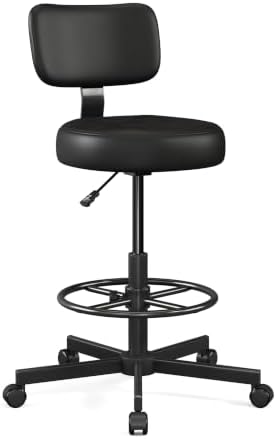 Drafting Chair with Backrest, Tall Desk Chair for Standing Desk