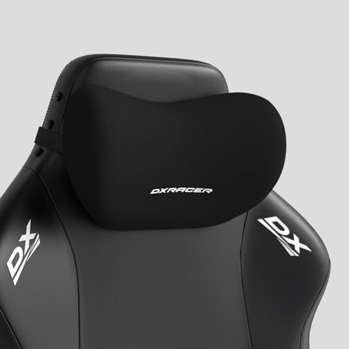 DXRacer Gaming Office Chair Neck Support Headrest Pillow with Adjustable Strap, Ergonomic Car Head Rest Pillow for Driving Seat (Black)