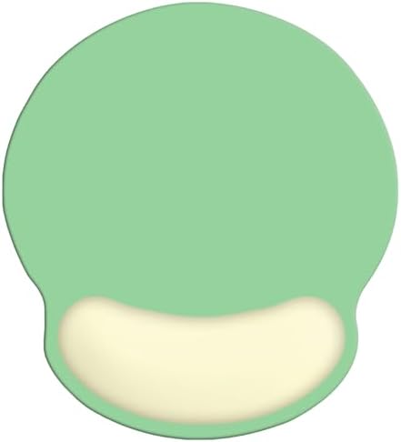 Ergonomic Mouse Pad, Mouse Pad with Wrist Support, Comfortable Gaming Mouse Pads with Non-Slip PU Base for Computer, Laptop, Office & Home(Green- Beige)