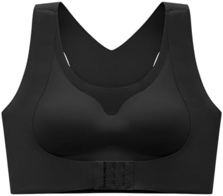 Posture Corrector Bras for Women Wireless Wide Strap Back Support Bra
