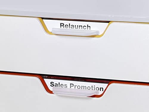 Durable Varicolor Drawer Organizer, 4 Color Coded Drawers, White