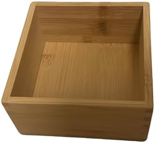 Bamboo Drawer Organizer - Kitchen Drawer Utensil Organizer Office Supplies Desk Organizer Makeup Silverware Tray Flatware Organization 4"*4"*2"