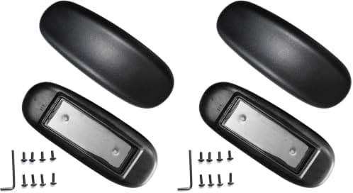 MySit Office Chair Armrest Replacement Arm Pads Univeral 4" Mounting Hole (Set of 2) Black (Pack of 2)