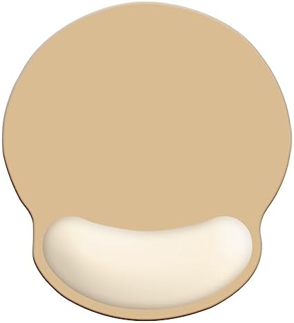 Wrist Rest Support Mouse Pad,Ergonomic Memory Foam Mouse Mat 9x10in Non-Slip Rubber Base Pain Relief Mousepad for Computer, Laptop(Beige Foam)