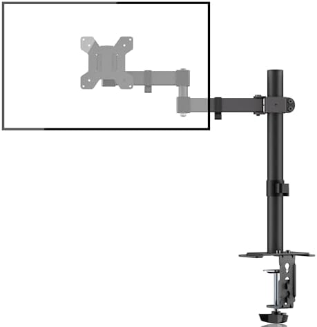 Bracwiser Monitor Mount Single Fully Adjustable Arm Fits One Screen 13-32 inch 22lbs for Monitor Computer Screen 13 15 17 19 20 22 23 24 26 27 30 32 inch VESA 75 100 (MD7421)