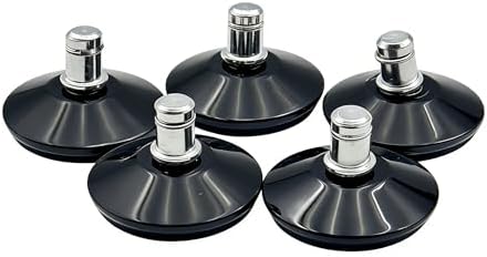 5pcs 2" Bell Glides Replacement Wheels for Office Chair, Adjustable Sliding Wheel Stopper, Fixed Office Chair Wheel(Black)