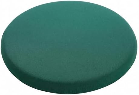 Round Chair Cushion, Memory Foam Filling, Knitted Cotton Cover, Removable Zipper Design, Light Gray, Pink, Coffee, Green (Green, 14 Inch)
