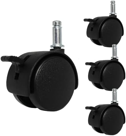 4pcs 1.5 Inch Swivel Caster Wheels with Circlip Stem 8x20mm