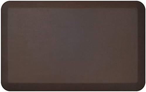 GelPro Anti-Fatigue Designer Comfort Kitchen Floor Mat, 20x32”, Leather Grain Truffle Stain Resistant Surface with 3/4” Thick Ergo-Foam Core for Health and Wellness
