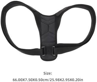 Adjustable Back Posture Belt for Upper Support, Lightweight Black