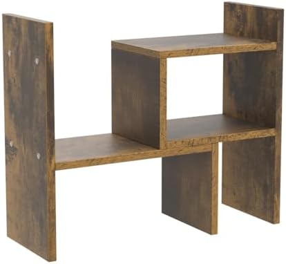 Jerry & Maggie Adjustable Wood Desktop Display Shelf Natural Wood Tone