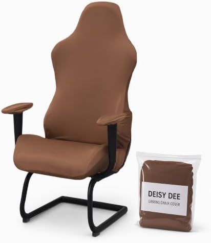 Deisy Dee Gaming Chair Cover, 4-Piece Stretch Computer Chair Slipcover with Armrest Cover, Universal Polyester Spandex Washable Chair Protector for Racing Office Reclining Chair