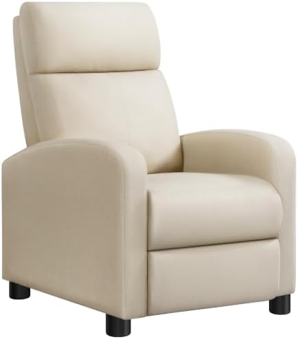 Yaheetech Recliner Chair with 3 Adjustable Angles Living Room Chairs Beige