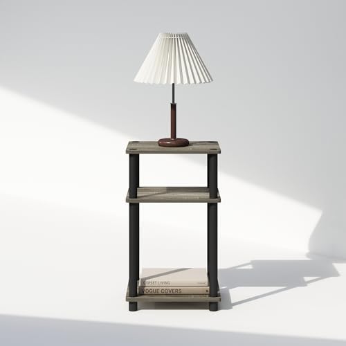 Furinno JUST Toolless 3-Tier Night Stand, Open Storage, French Oak
