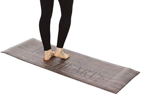 J&V TEXTILES Kitchen Mat Cushioned Anti Fatigue Floor Mat,19.6"x55", Thick Non Slip Waterproof Kitchen Rugs and Mats, Standing Mat for Kitchen,Floor,Home,Office,Desk,Sink,Laundry (Home Heartwood)