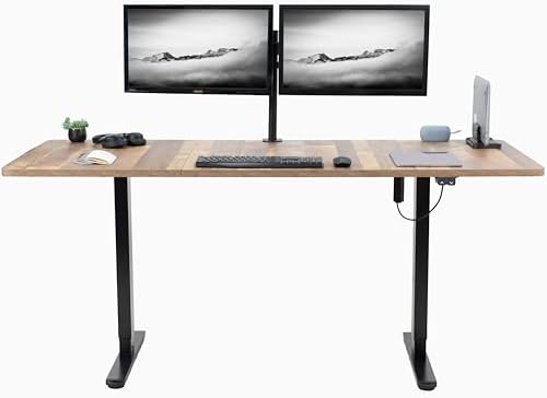 VIVO Reclaimed Wood 71 x 30 in Standing Desk, DESK-KIT-0B7P
