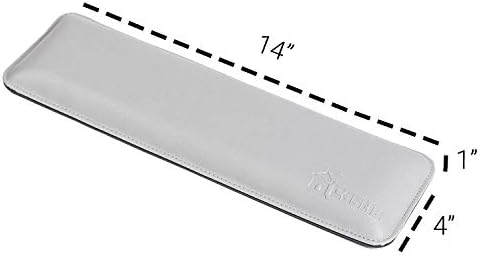 Bailey Tenkeyless by Castle - Wrist Rest for Keyboards with Around 87 Keys - Leather Ergonomic Computer Extra Firm Wrist Support for Typists, Gaming, and Heavy Office Use (Stone, Tenkeyless)