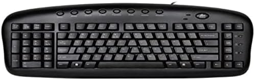 Ergonomic Left Handed Keyboard for Business / Accounting - 8 Multimedia Hotkeys - Eliminates RSI and Carpal Tunnel - Patented Natural_A Keycaps to Reduce Back and Shoulder Strain to Improve Posture