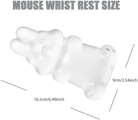 Ergonomic Gel Mouse Wrist Rest,Clear Cute Rabbit Mouse Wrist Rest