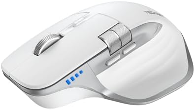 TECKNET Wireless Mouse, Side Scroll Bluetooth Rechargeable, 3-Device