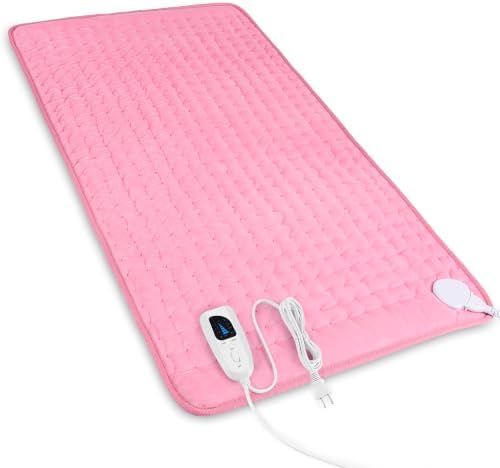 Heating Pad,Electric Heating Pads,Heating Pad for Back,Pink,33x17 Inch