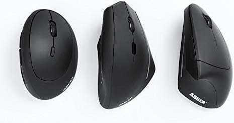 Anker Ergonomic Optical USB Wired Vertical Mouse 1000/1600 DPI, 5 Buttons CE100 (Renewed)