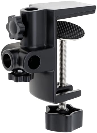 RTNLIT Desk Lamp Clamp, 0.49in/12.5mm 4 Hole Metal Table Mounting Clamp