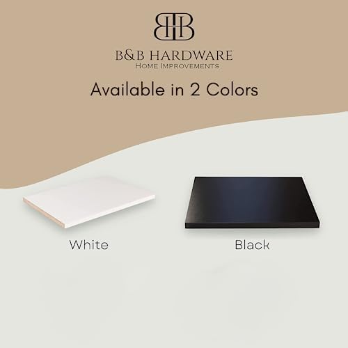 B&B HARDWARE Cabinet Shelves - Melamine 1/2'' Thick - Custom Organize Space with Stylish Cabinet Melamine Shelves - Perfect Solution for Home & Office - Cut to Size (12" Depth x 36 Inches Length)