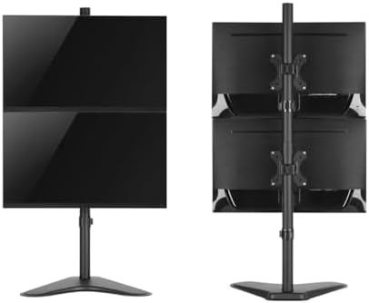Monoprice Adjustable Tilting DUAL Desk Mount Bracket for LCD LED (Max 33Lbs, 10~23inch) - Black