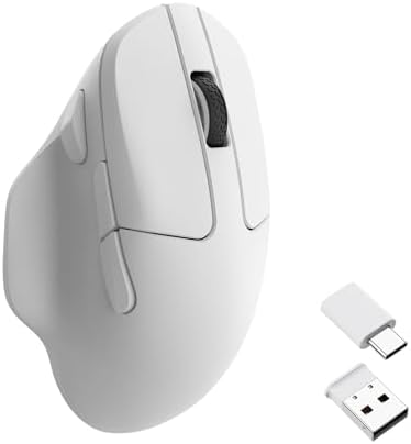 Keychron M7 Wireless Mouse, 26K DPI, 2.4 GHz/Bluetooth/Wired, 63g, White