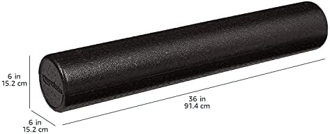 Amazon Basics High-Density Foam Roller for Exercise, Stretching and Muscle Recovery, 36 Inches, Black