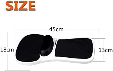 Armrest Mouse pad with arm Wrist Rest Support Adjustable Ergonomic Computer Mouse mat for Chair Home&Office Chair Extender Attachable Black White