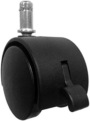 2" Replacement Office Chair or Stool Caster Wheels - with Brake (Set of 5) - S2421-5