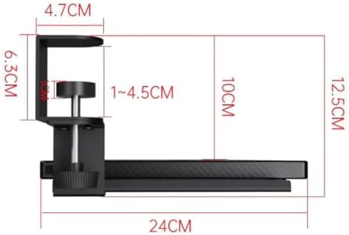 Clamping Computer Keyboard and Mouse Tray, Pull Out Platform Drawer with 45° Adjustable C-Clamp, Under Desk Keyboard Tray Slide Out, Easy to Install (Vintage Brown)(75x24cm)