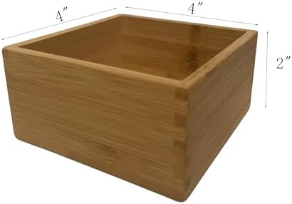 Bamboo Drawer Organizer - Kitchen Drawer Utensil Organizer Office Supplies Desk Organizer Makeup Silverware Tray Flatware Organization 4"*4"*2"